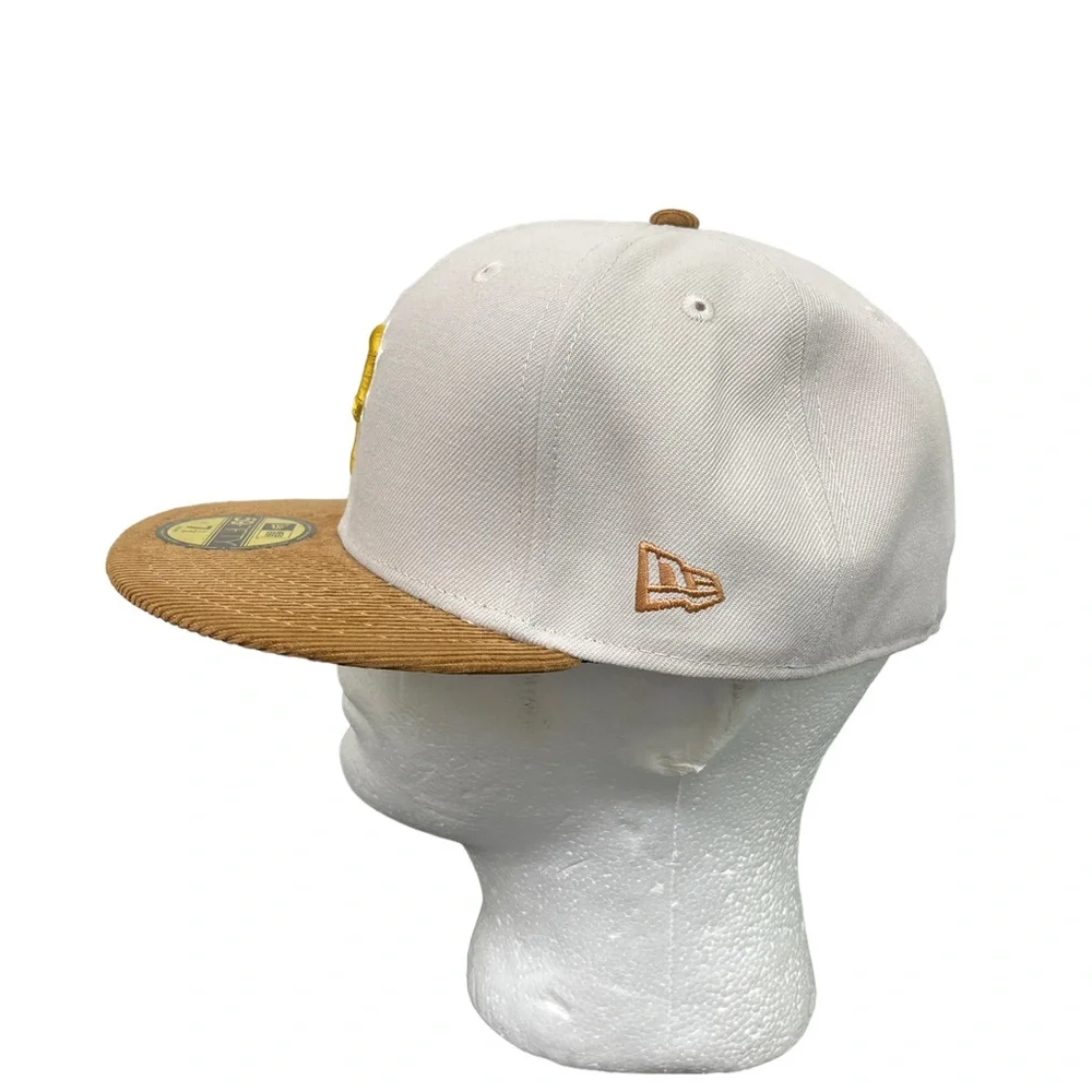 New Era 59Fifty Fall Corduroy Pirates 1976 World Series Hat Green Bottom - 7 5/8 - Picture 2 of 5